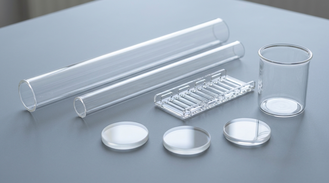 Fused Quartz & Substrates studio catalog photograph